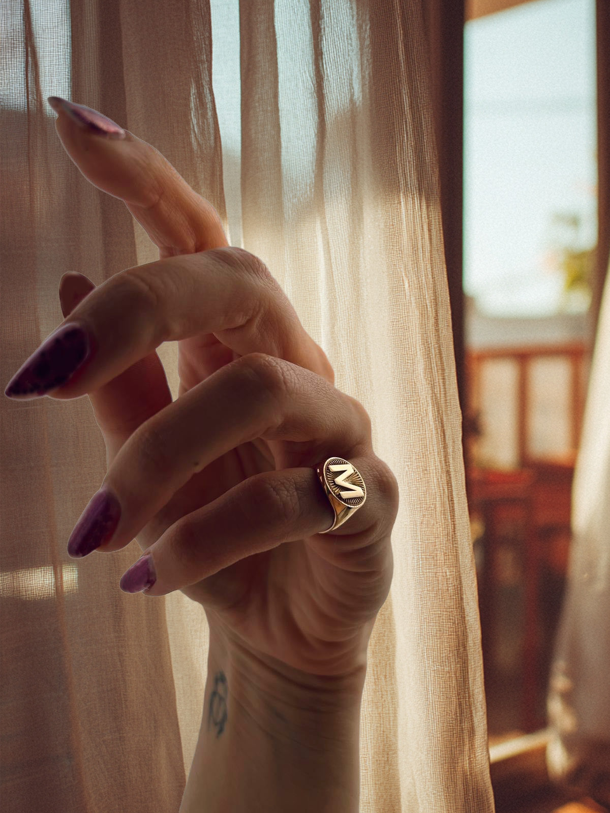 Sunburst Signet Ring