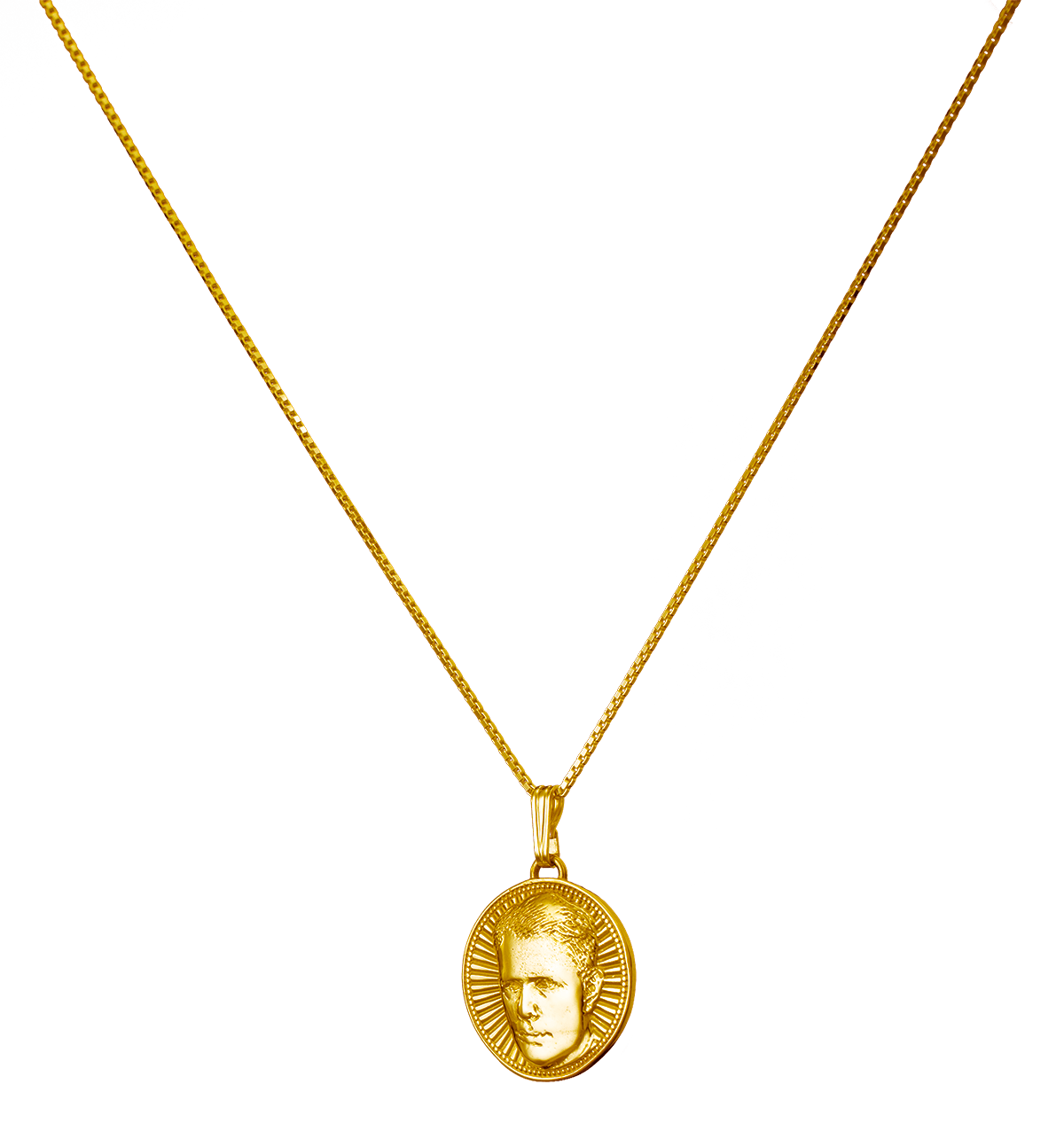 Sunburst medallion in 18K gold